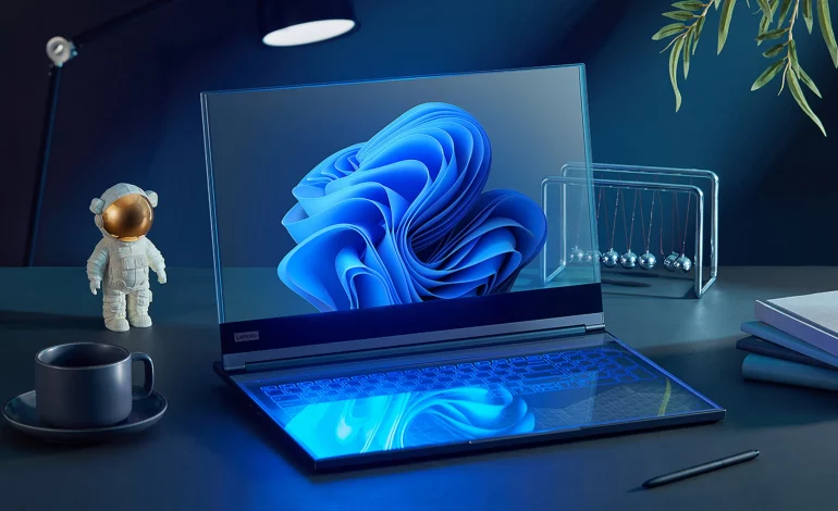 Lenovo presenta en el MWC un portátil con IA y pantalla transparente en el MWC 2024