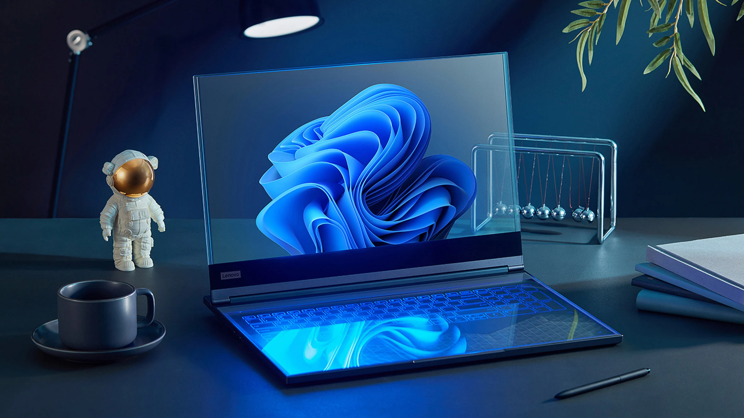 Lenovo presenta en el MWC un portátil con IA y pantalla transparente en el MWC 2024