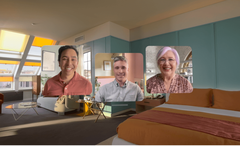Cómo usar Facetime en las Apple Vision Pro