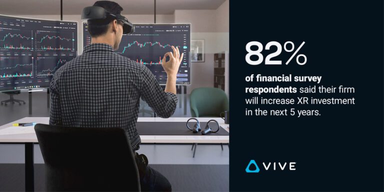 El 82% de las empresas del sector financiero adoptará la Realidad Extendida en los próximos 5 años, según un informe de HTC VIVE